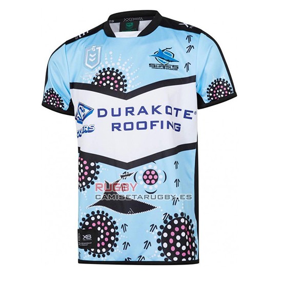 Camiseta Cronulla Sutherland Sharks Rugby 2019 Indigena